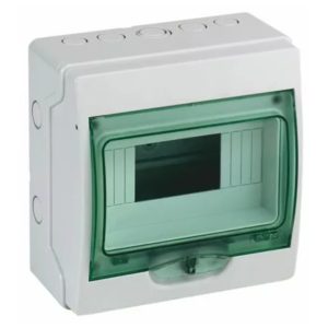 Centralino a parete 8 moduli IP65 porta trasparente SNR 10314