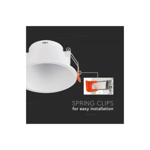 Portafaretto LED da Incasso Rotondo GU10 bianco vtac 6636