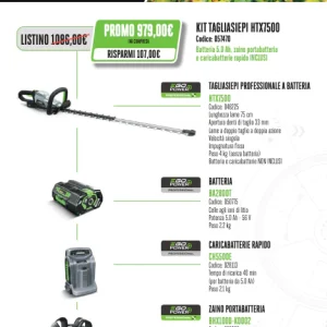 KIT Tagliasiepi HTX7500 EGO