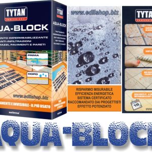 AQUA BLOCK-Trattamento impermeabilizzante Trasparente e Traspirante – Salva Terrazze, protezione mattoni faccia vista, pareti, murature e supporti vari. Nanotecnologia. 10 mq.