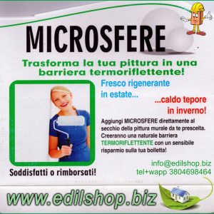 Microsfere Ceramiche Additivo Termoriflettente in polvere per pitture