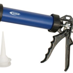 Pistola per silicone professionale corpo in alluminio pressofuso chiuso con beccuccio mm. 230.