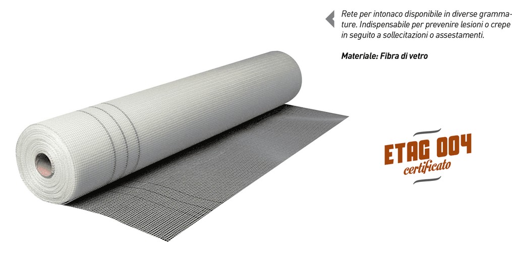 Rete intonaco cappotto TOP-PREMIUM 160 gr. in fibra di vetro 5×5 mm. SFUSO