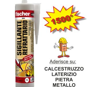 Mastice-Sigillante-Refrattario Alte Temperature 1500° Fischer 310 ml.